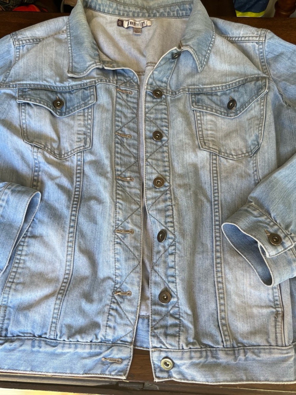 Jennifer Lopez Light Blue Denim Jean Jacket